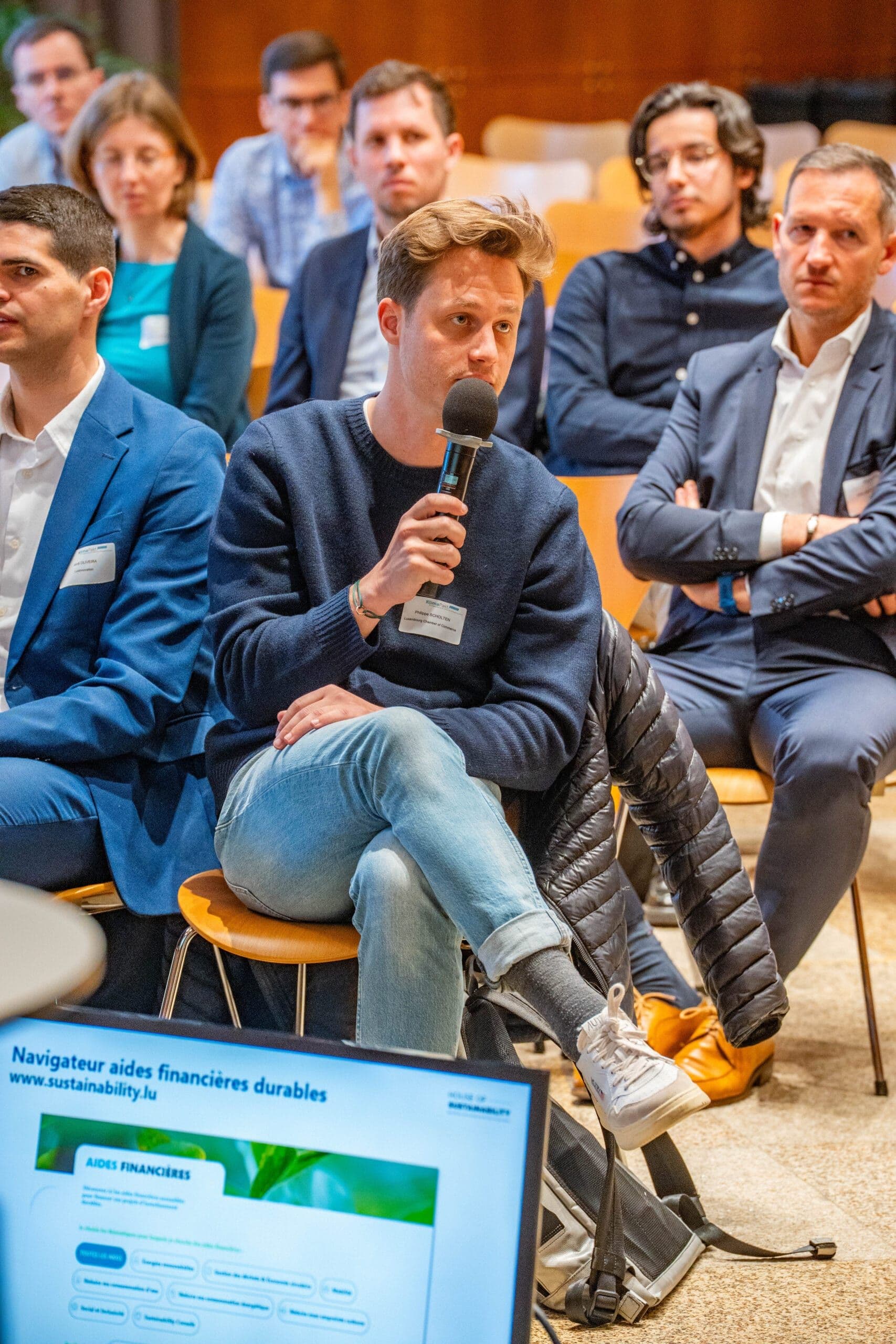 Event photographer Luxembourg: sustainability conference audience Q&A