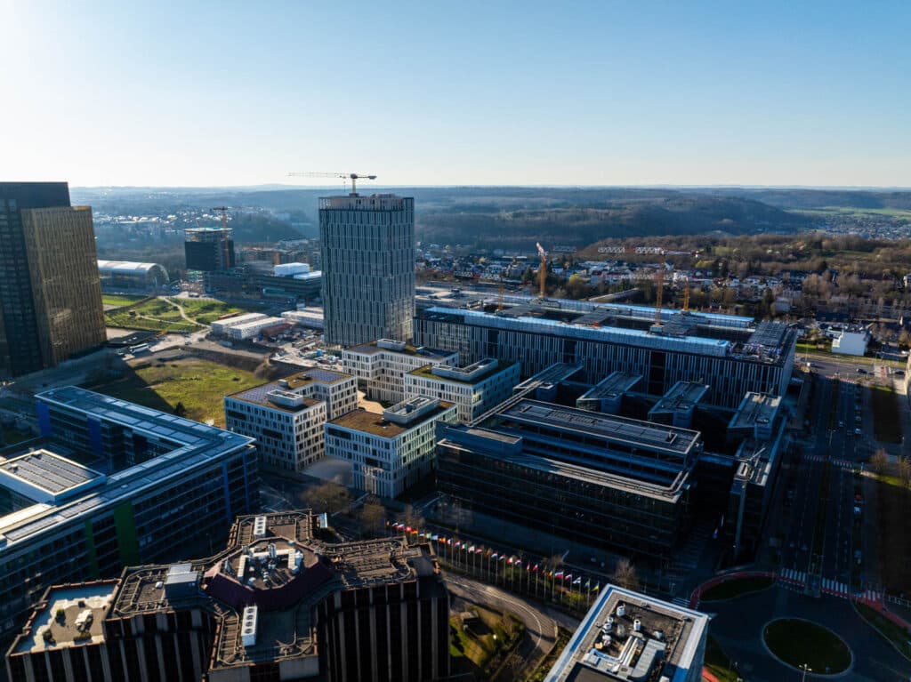 Drone photography Luxembourg: aerial real estate site wide angle