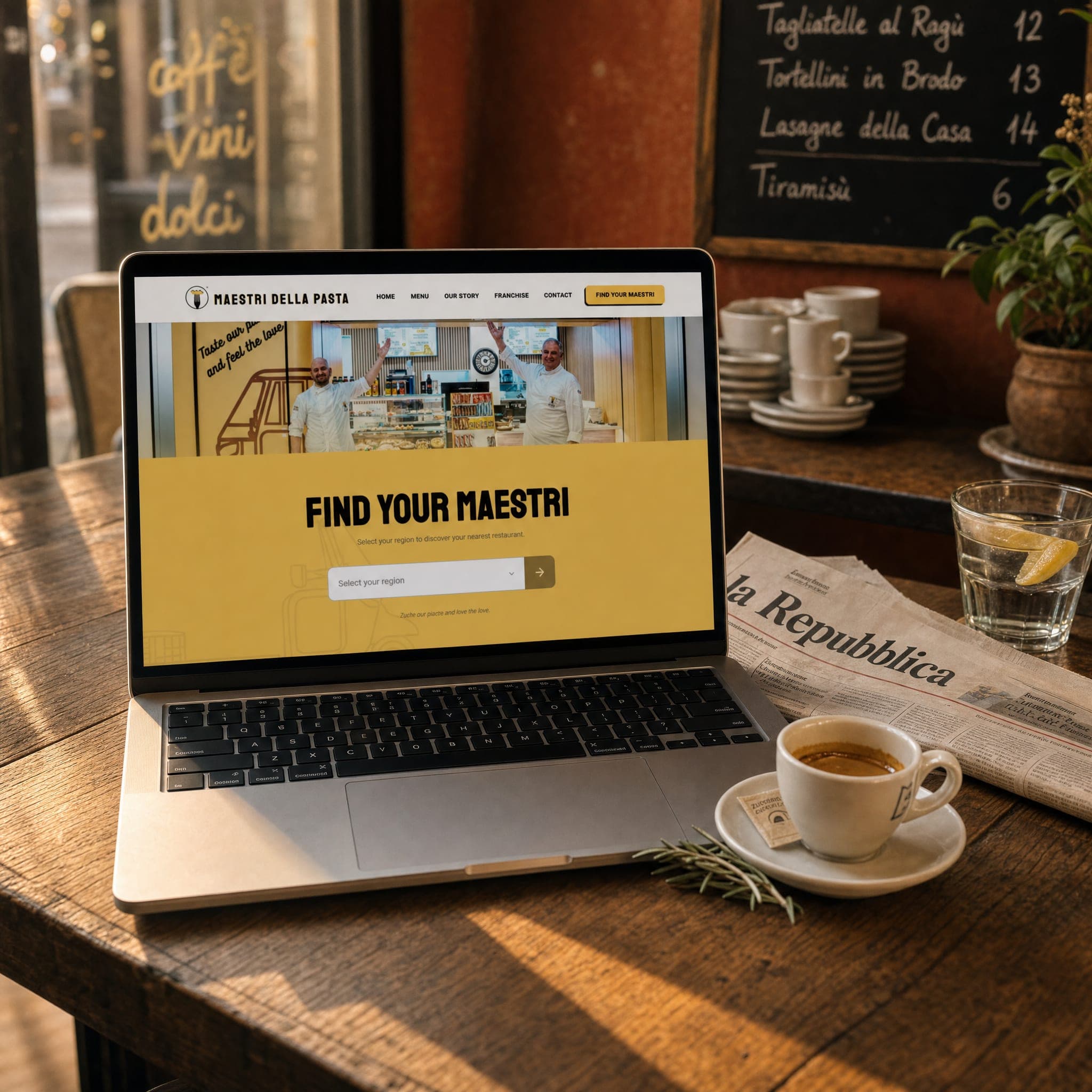The brand site and regional finder
