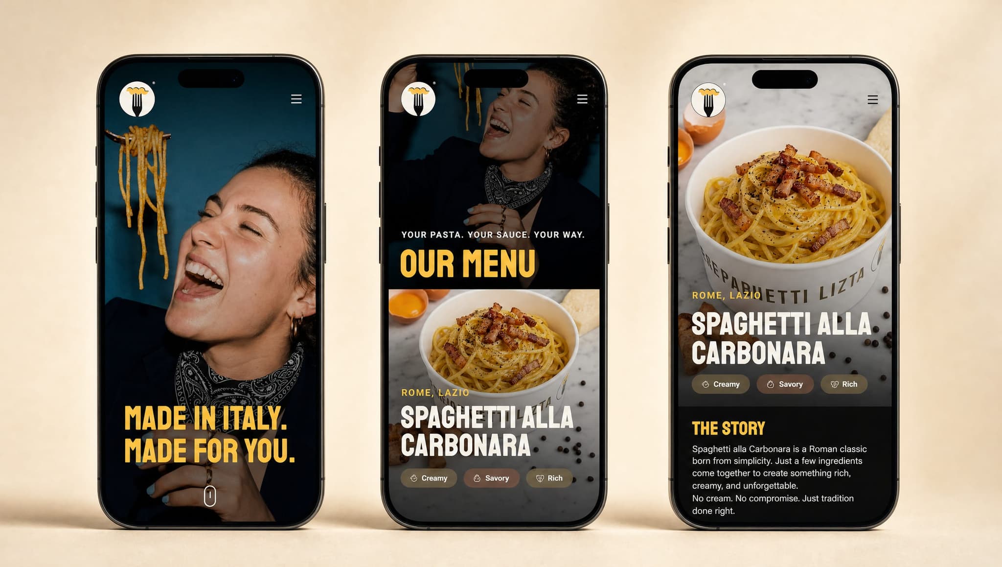 Menu, mobile-first