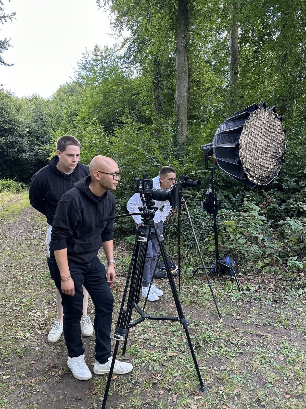Filming a kitchen production
