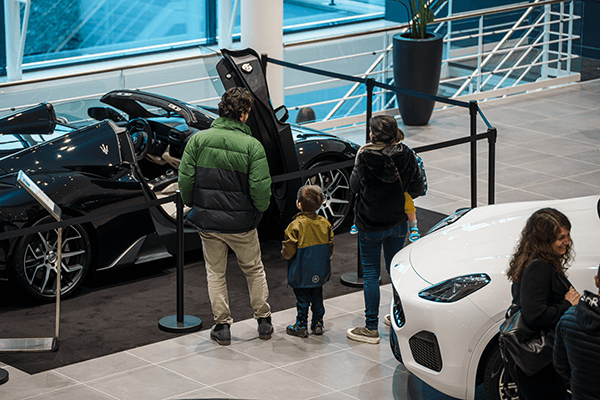 Autopolis event — showroom exterior shot