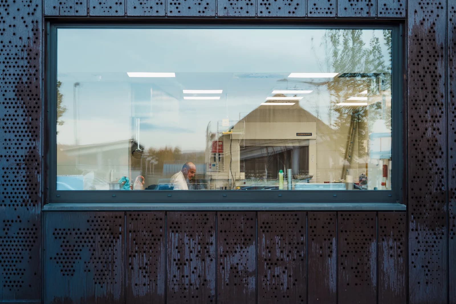 Brasserie S — The name etched into the glass
