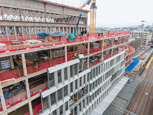 Construction site drone overview