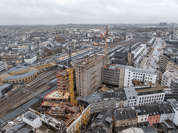 Railway HQ aerial overview