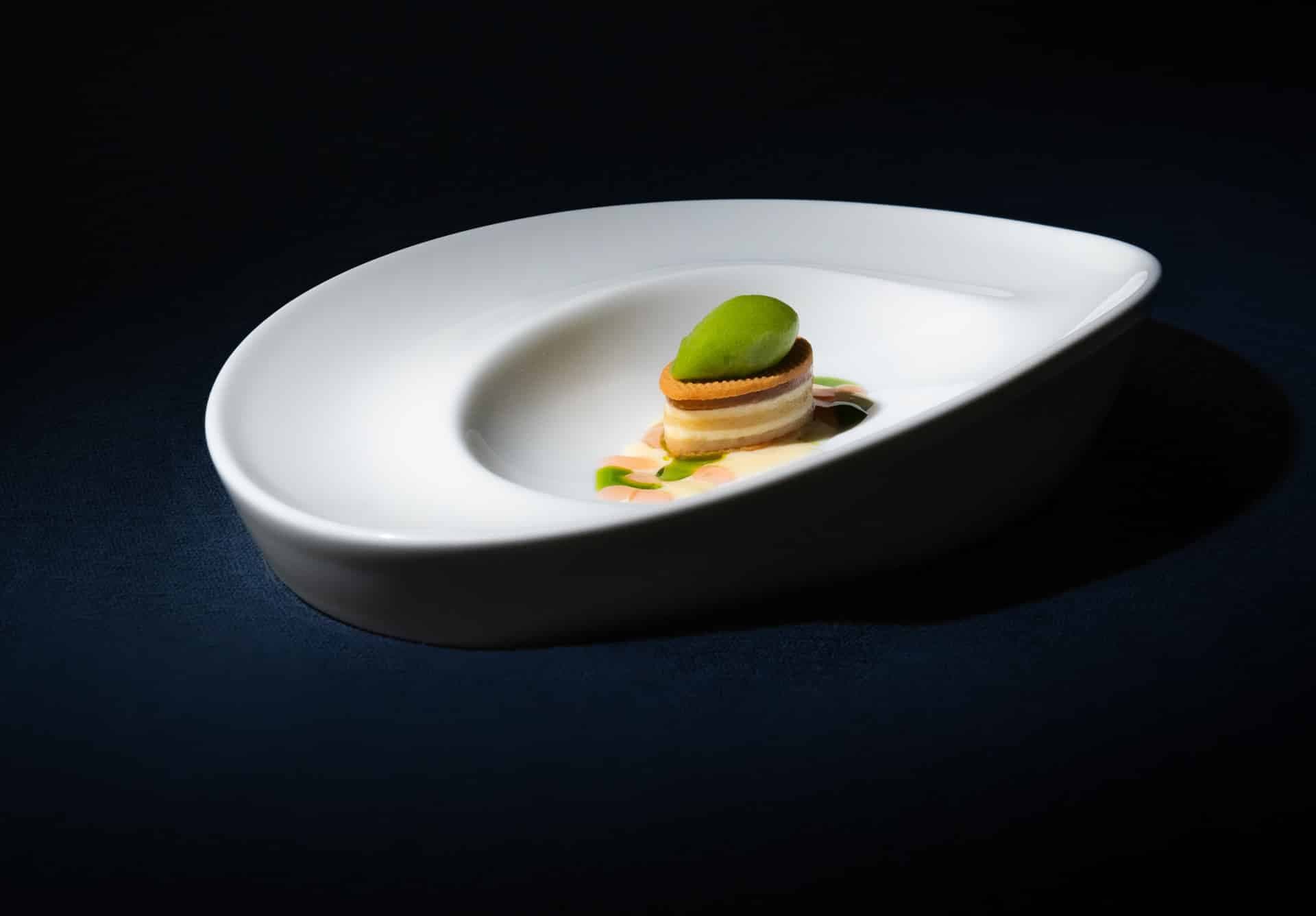 Overhead culinary arrangement
