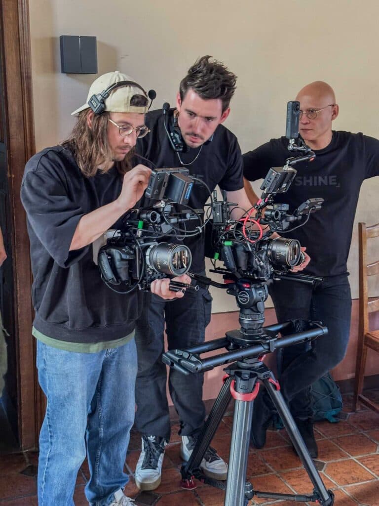 Behind the scenes — crew at work