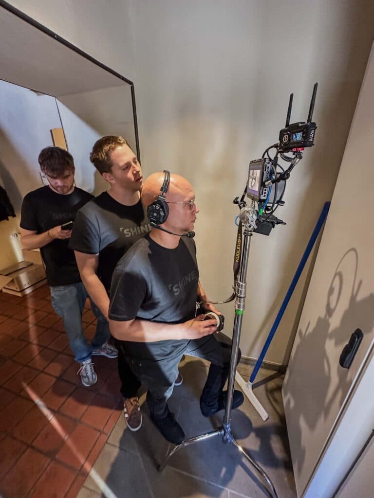 Behind the scenes — photographer at work